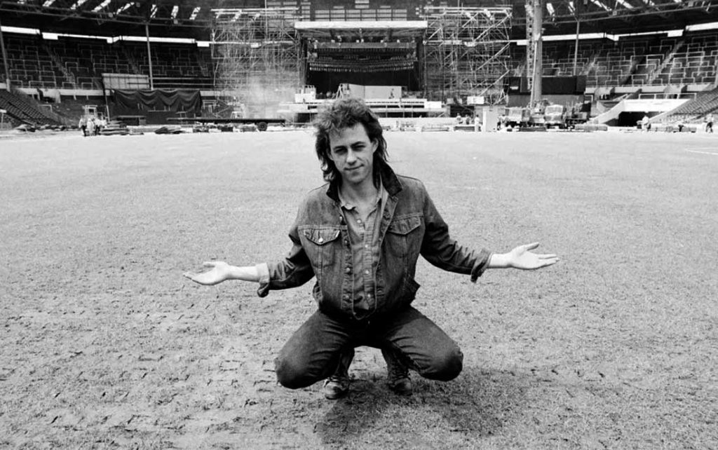 Imagen de Bob Geldof en Wembley
